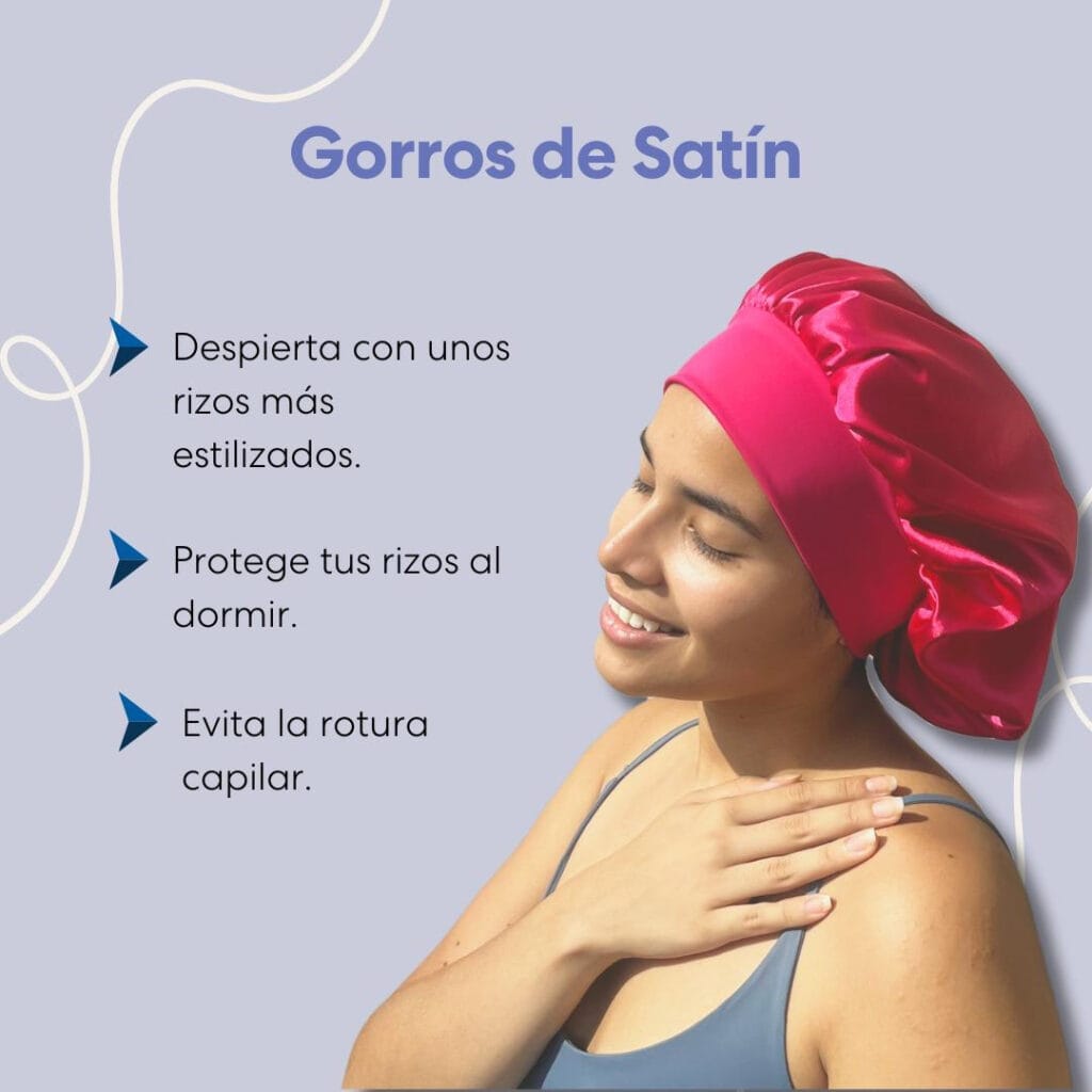 Gorro de Satín AntiFrizz para dormir y cuidar definición