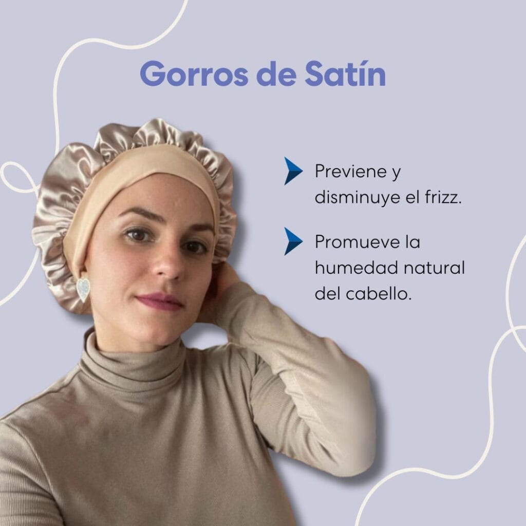 Gorro de Satín AntiFrizz para dormir y cuidar definición