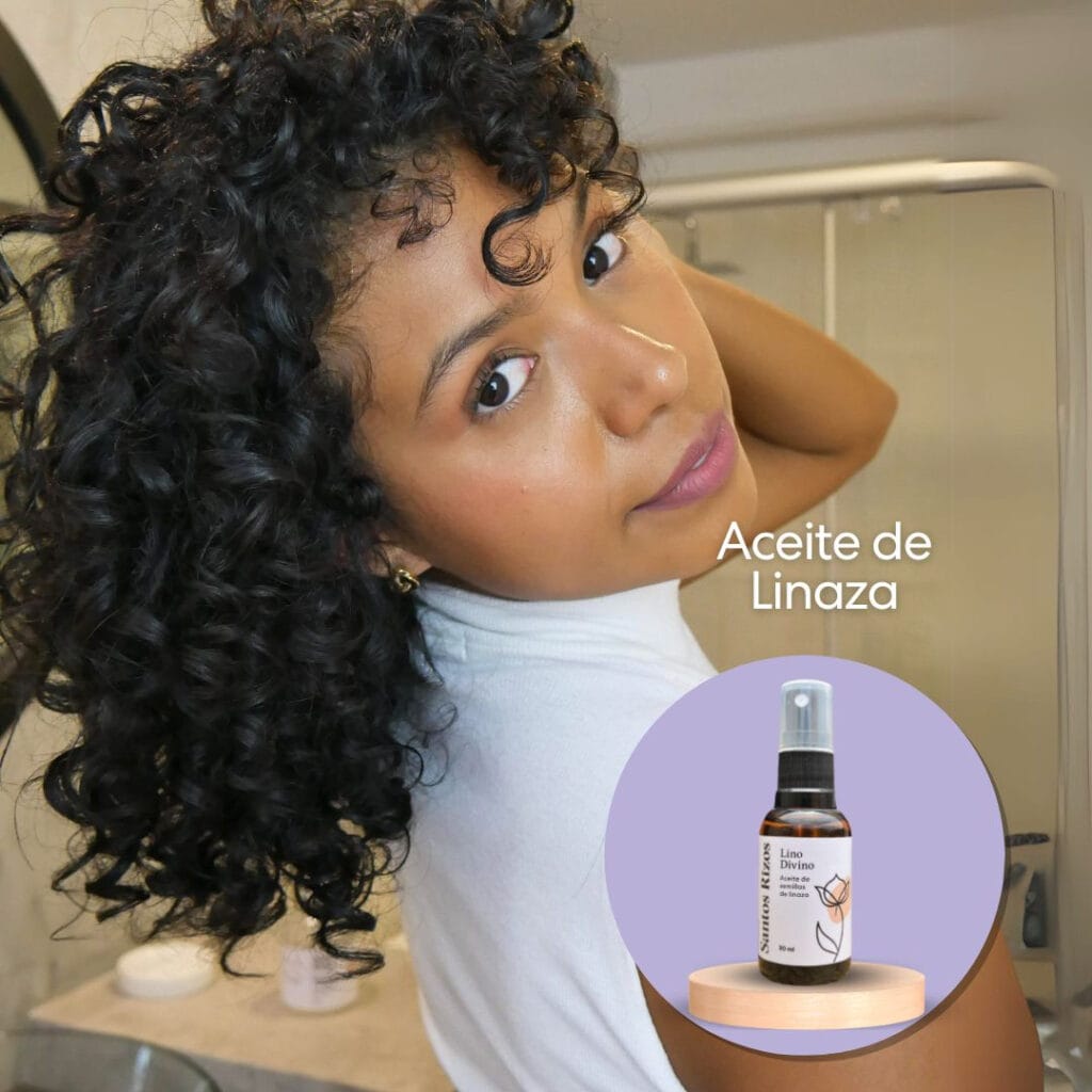 Aceite de Linaza 30ml: Brillo, flexibilidad y definición de rizos.