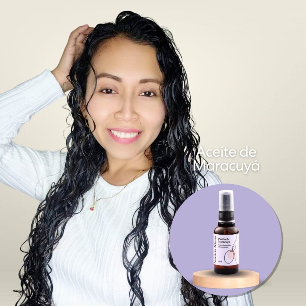Aceite de Maracuyá 30ml: Brillo, flexibilidad y definición de ondas.