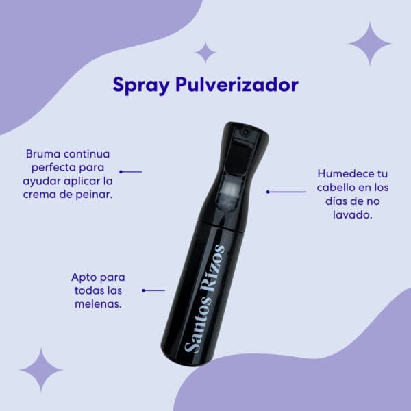 Beneficios Spray de agua- Santos Rizos