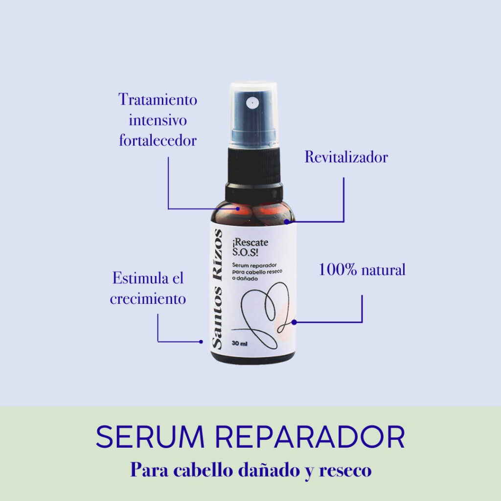 Serum Reparador 30ml: Tratamiento reparador para cabello reseco y dañado.