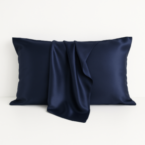 FUNDA SATÍN AZUL MARINO