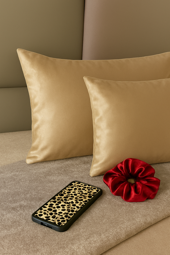 funda satín santos rizos foto 2025 navidad