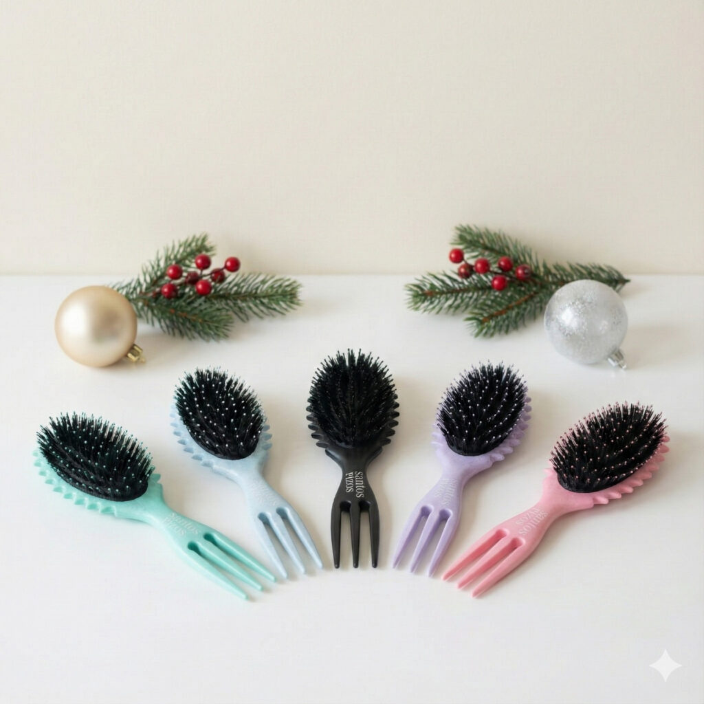 Cepillo curl definición Santos Rizos trinche navidad