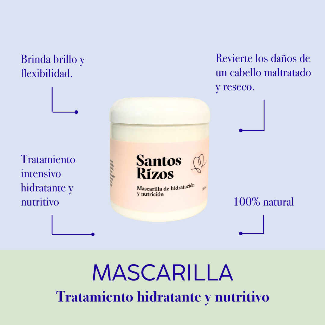 Beneficios de Mascarilla hidratante Santos Rizos