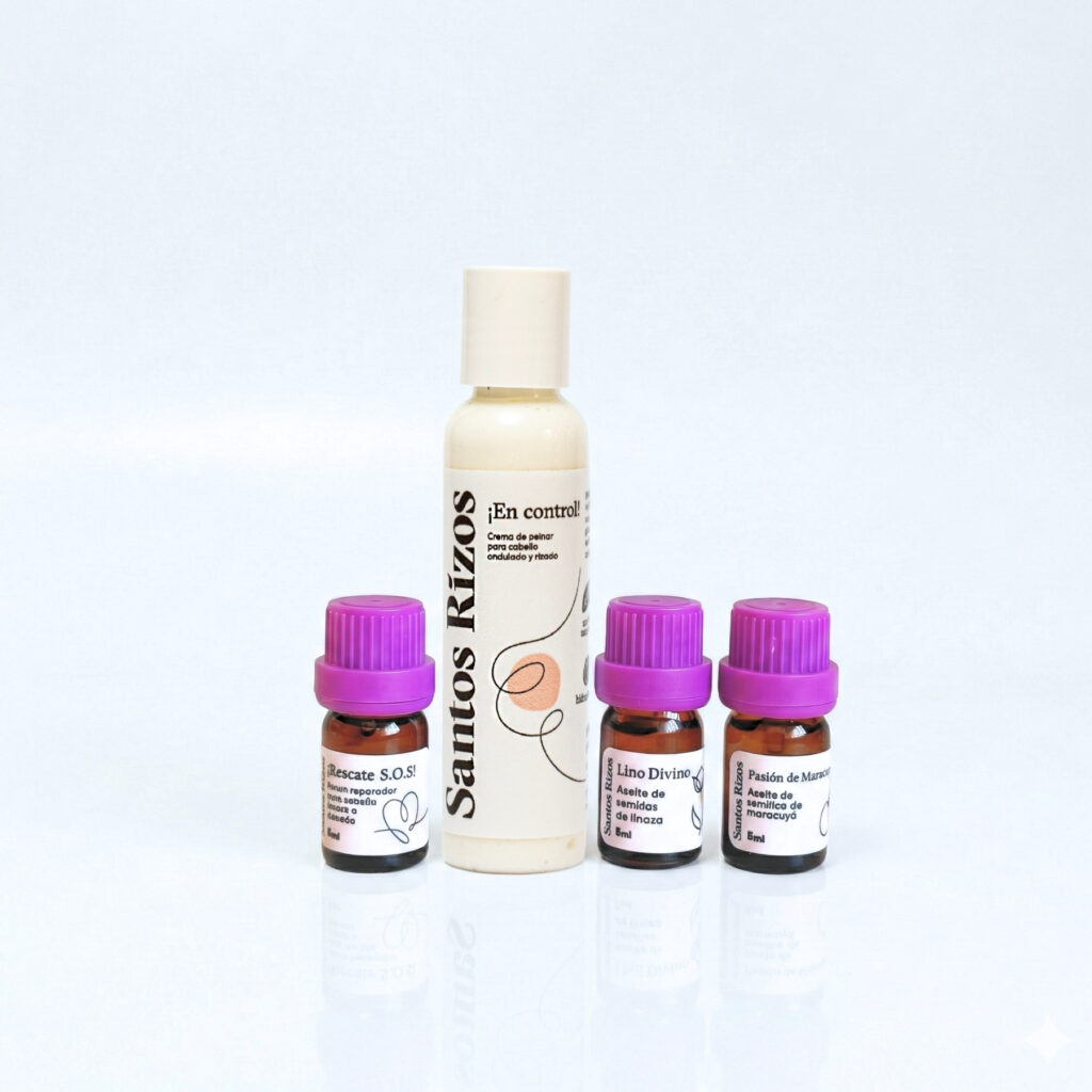 Mini Kit Esencial Travel Size para Cabello Rizado – Hidratación, Nutrición y Definición | Santos Rizos