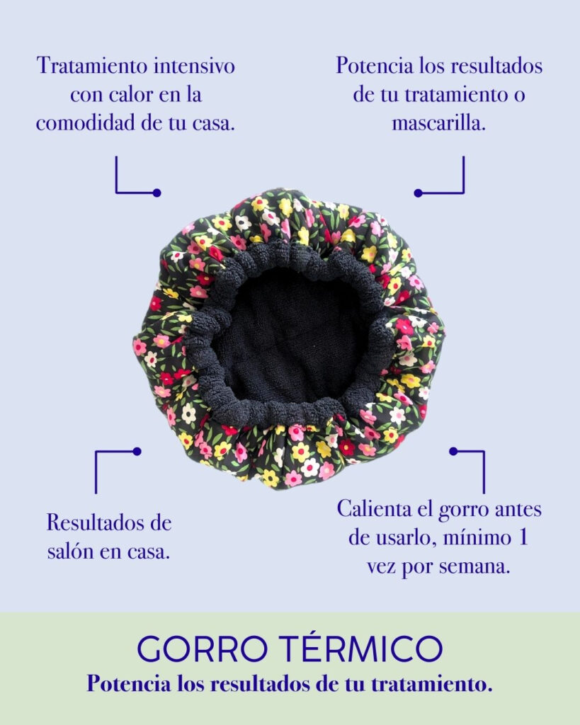 Gorro Térmico Capilar con Semillas – Hidratación Profunda y Tratamiento en Casa