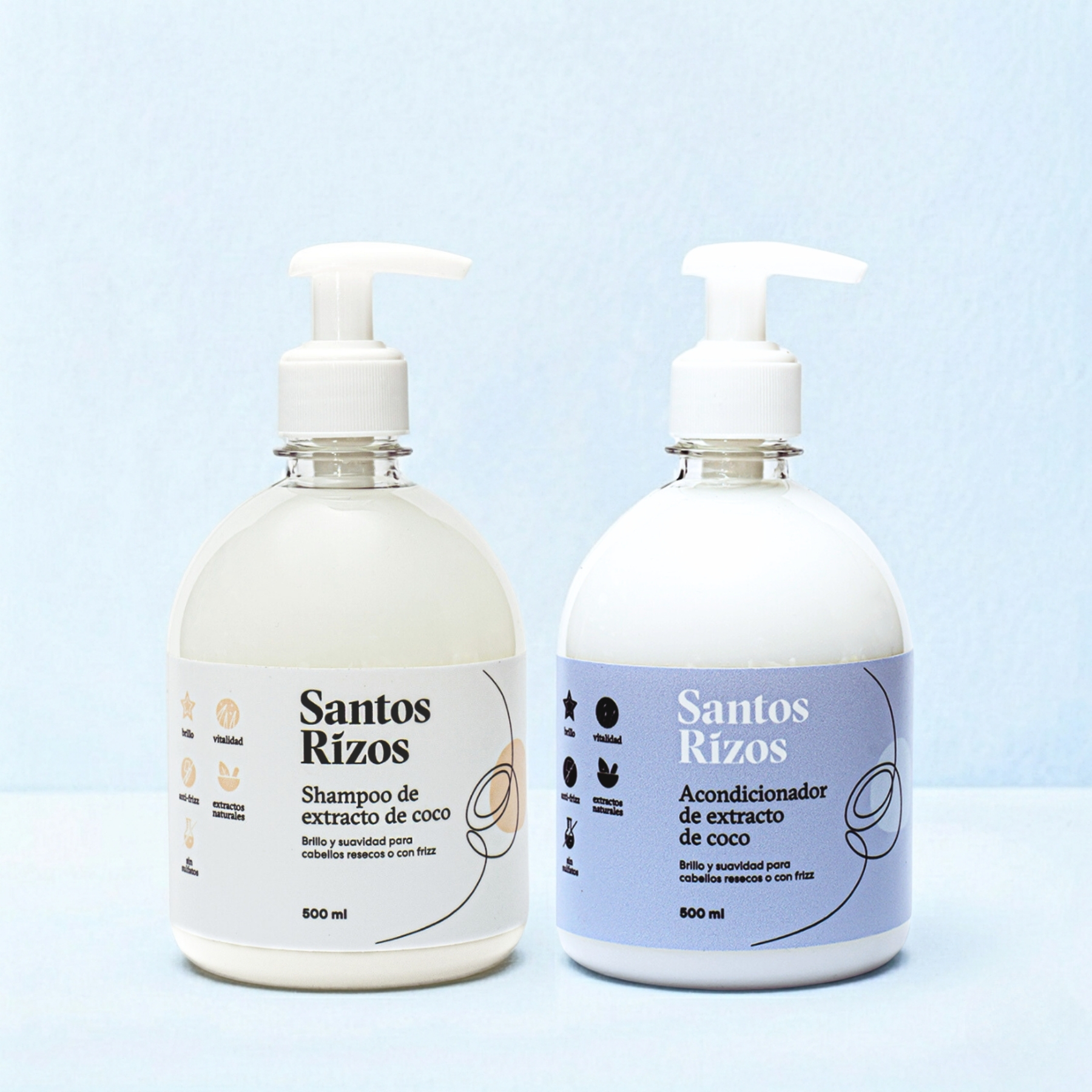 Pack Shampoo y Acondicionador Santos Rizos
