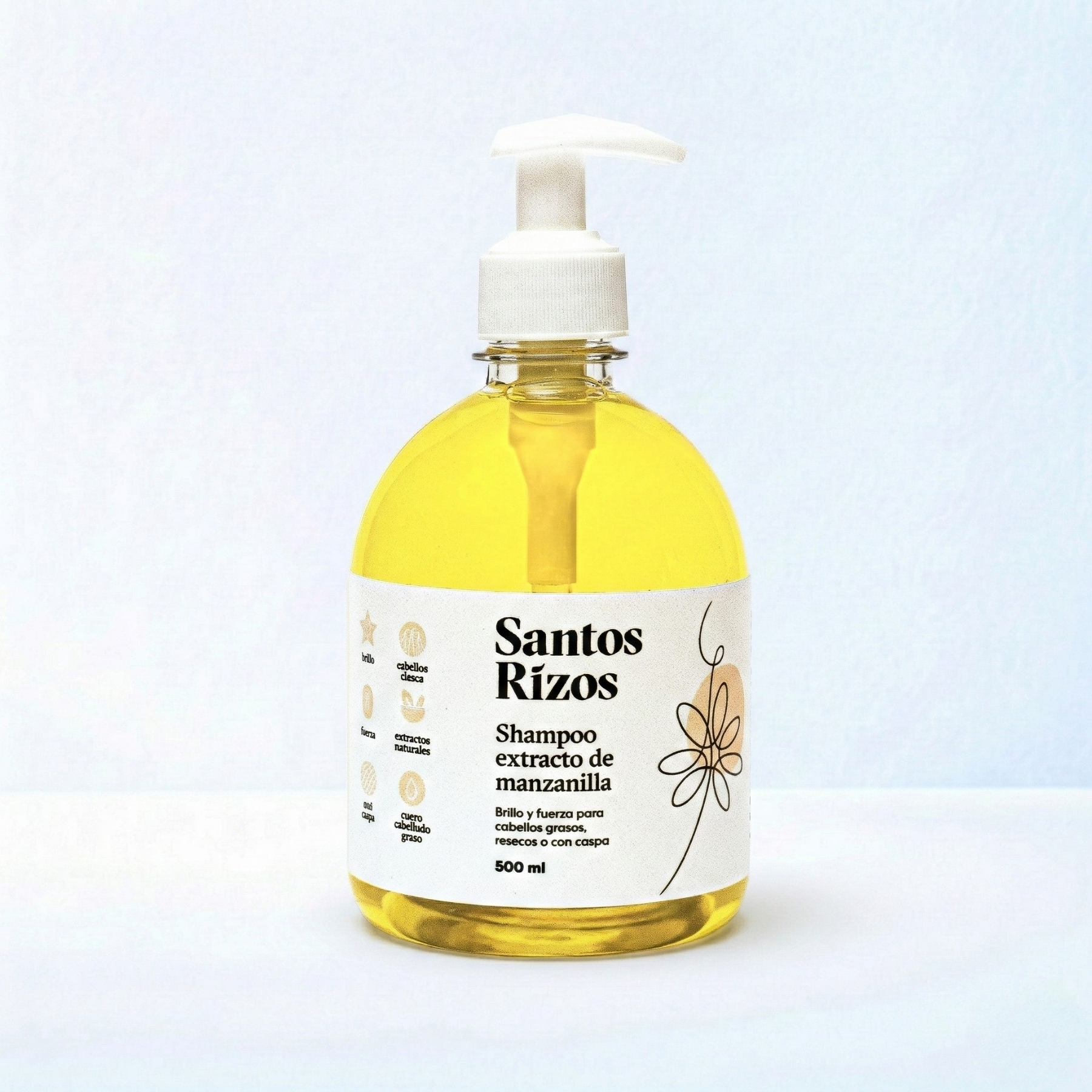 Shampoo de manzanilla Santos Rizos