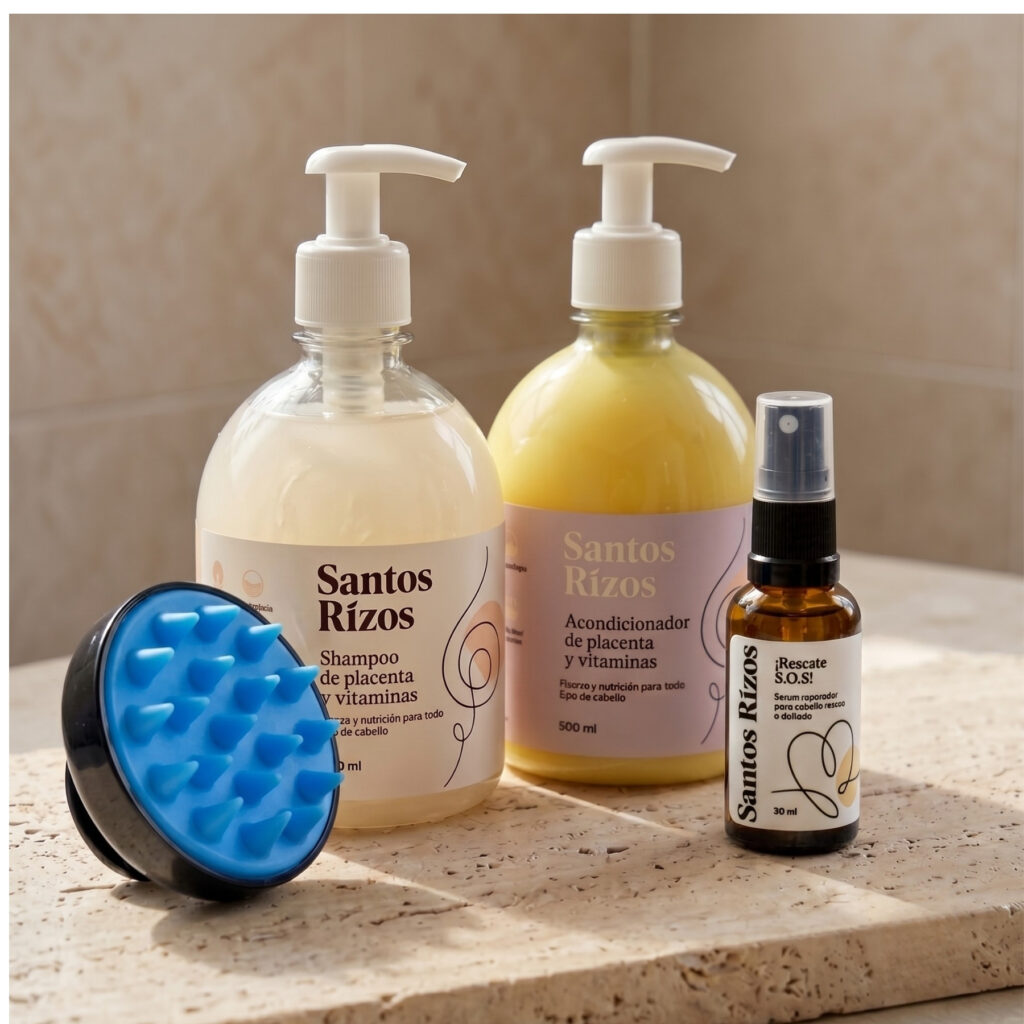 Pack Shampoo y Acondicionador Santos Rizos